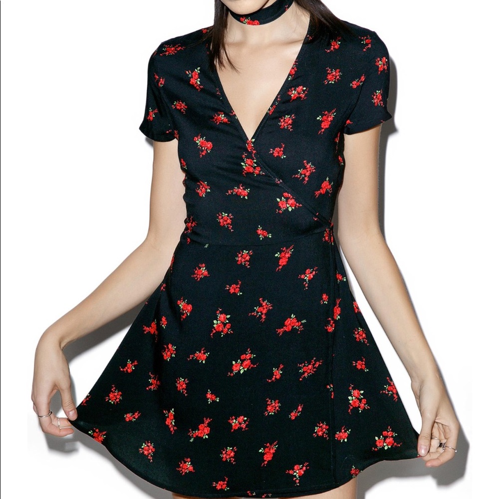 Rosas wrap dress